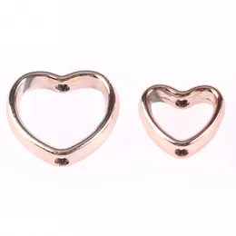 50pcs Two Loch CCB Love Heart Square Circle Blütenform Rahmen Rahmen Spacer Perlen Anschlüsse für Schmuck Making DIY Charms Ohrringe