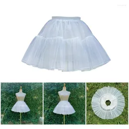 Etekler kadınlar 35cm Petticoat katmanlı tül etek elastik bel krinolin fanikili kısa uzunlukta yarım fiş elbisesi kostüm parti için