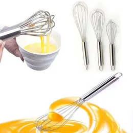 new 2024 8/10/12 Inches Stainless Steel Balloon Wire Whisk Manual Egg Beater Mixer Kitchen Baking Utensil Milk Cream Butter Whisk Mixer for