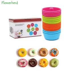 24-teilige Set Silicon Muffin Cup Round Donut Mini Cake Cup Liner wiederverwendbar