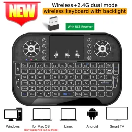 Keyboards RYRA A8 Mini Bluetooth Keyboard 2.4G Dual Mode 7 Colors Backlight Fingerboard Remote Control for Windows Android TV