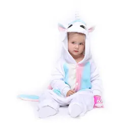 Djur kigurumi barns sömnkläder för pojkar flickor enhörning pajamas flanell barn unicornio pijamas set barn anime vinter onesies