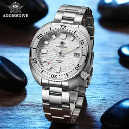 AddiesDive Automatic Mechanical Watch Man Silver Premium Business Casual Waterproof Watch NH35A 316L in acciaio inossidabile orologio da uomo 240322