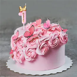 Geburtstag Kerzen Zifferer Kerzen mit Bowknot/Hut alles Gute zum Geburtstagstorte für Jungen Mädchen