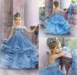 Mädchen039s Kleider 2021 Vintage Kostüm Prom Kinder für Mädchen Kinder Blume Prinzessin Blütenkleid Party Hochzeitskleidung 9648319