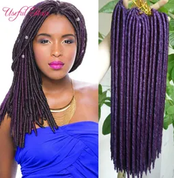 Faux Locs Crochet Tornam o cabelo de 1418 polegadas penteados de trança de trança sintéticos dreadlocks macios