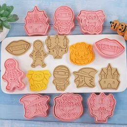 Cortadores de biscoitos de Halloween 8pcs Halloween Cookie Decorating Kit Cookie Cutters Shape