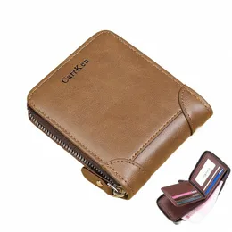 men's Leather Wallet Zipper Small Purse Card Holder Man Carteira Masculina Couro Coin Purse Man Porte Mnaie Mey Bag 2022 e7Op#