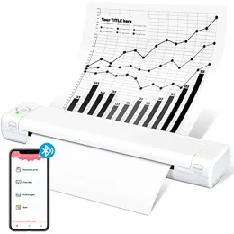 Drucker M08F tragbarer drahtloser Buchstaben Drucker Bluetooth Thermal Tintenloser kleiner Drucker, Unterstützung von 8,5 "x 11" Buchstabengröße Thermalpapier