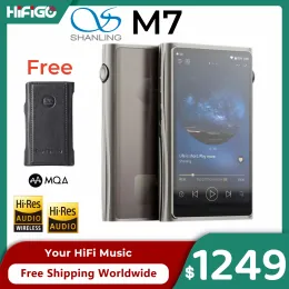 プレーヤーShanling M7フラッグシップポータブルデジタルオーディオプレーヤーFullHD 1080p Hire WiFi Bluetooth MP3音楽プレーヤーAndroid10 DSD512 16X MQA