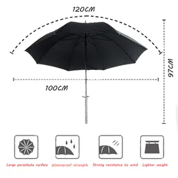 スタイリッシュな黒人日本の忍者の剣カタナ傘下雨の雨が降っているロングハンドル傘半自動8 rib骨傘