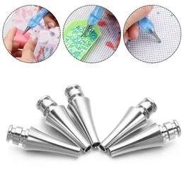 1/3/3/5pcs liga de ponto de broca Cabeças de caneta de diamante Pintura de caneta caneta de caneta DIY Bordado de bordado rápido ferramenta de estojo de caneta unha ponta