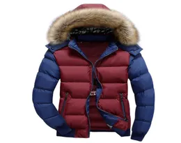 Roupas de marca inteira 2016 Moda Moda A quente jaqueta de inverno 4xl para homens à prova d'água colar de peles parkas casaco com capuz 4xl4477291
