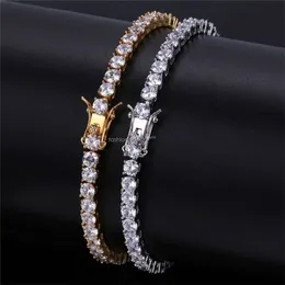 Bereit, mit Lager beliebtem Eiste Schmuck 4mm CZ Edelstein 8 -Zoll -Sterling Sier Cubic Zirkon Edelstein -Tennisarmband zu versorgen