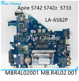 マザーボードPEW71 LA6582P for Acer Aspire 5742 5742Z 5733 5742G NV55CラップトップマザーボードMBR4L02001 HM55 PGA989 DDR3 100％完全にテスト