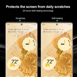 Film hydrożelowy 3PCS dla Google Pixel 6 7 8 Pro Screen Protector Pełna okładka Film dla Pixel 6 Pro 7a 4 5a XL Akcesoria nie szkła