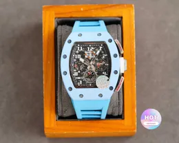 Homens assistem novos relógios de pulso mecânico RM11-03 Luxo mecânico para Man High End Factory 3K Soberbo Amazing Designer de alta qualidade