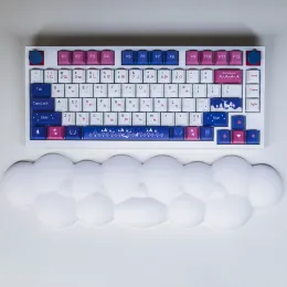 Tillbehör Cotton Molntangentbordslist Rest Support Nonslip Mouse Pu Wrist Rest Support Ergonomiskt minnesskum för bärbara hemmakontor