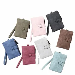 leather Women Wallets Coin Pocket Hasp Card Holder Mey Bags Casual Lg Ladies Clutch Phe Purse 8 Color L29Y#