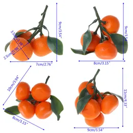 Realistic Lifelike Artificial Tangerine Fruit Oranges Fake Display Food Decor Home Party Decor