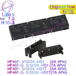 5pcs HF46F -5-HS1 HF46F-G-12-HS1 HF46F-G-24-HS1 4PIN DC 5V 12V RELAY 24V RELAY HF46F G 12 HS1 HF46F-G-12-HS1T HF46F-G-24-HS1T Оригинал