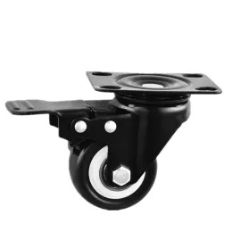 Furniture Universal Caster Heavy Duty Desk Cabinet Pulley With Brake Tea Table Trolley Wheel 1.5/2 Inch Directional Wheel