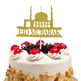 Cake Toppers Eid Mubarak Glitter Cupcake Topper Cake Flags Kids Birthday Wedding Bride Party Ramadan Muslim Diy Eid Baking New