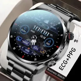Relógios novos ECG+PPG Smart Watch Men AMOLED HD Screen Business SmartWatch IP68 Imper impermeável NFC Bluetooth Call SmartWatch para Android iOS