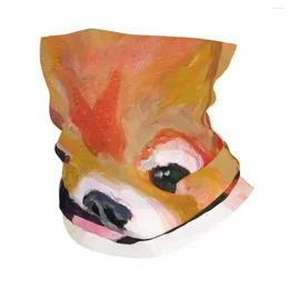 스카프 포메라니아 미술 개 반다나 목 가이터 인쇄 귀여운 동물 애완 동물 발라 클라 바스 랩 스카프 다기능 헤드웨어 낚시 유니스피시