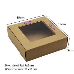 15x15x5cm Quadrado Candy Soap Box Black Packaging Boxes de embalagem de festas de aniversário de festas de aniversário de festas de embalagem suprimentos de embalagem