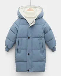 Winter Kids Coats Children Chłopcy Kurtki mody gęsty długie dziewczęta z kapturem płaszcz snowsit 310Y nastolatek parkas7813363