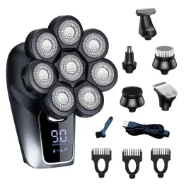 Shavers 8d Face Head Elektrische Ruckehörer für kahle Männer elektrische kahlköpfe Rasierer mit Nasen Haarschneider Upgrade wasserdichte Rotary -Rasur C1I5