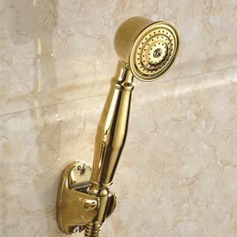 Mttuzk wandmontierte massive messinggold plattierte badeweichhahn mit Hand dusche Badezimmer Heiße kalte Bad -Dusche Wasserhähne Torneiras