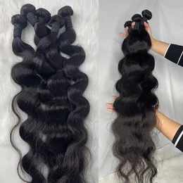 Body Wave Bündel Brasilianische Haarwebebündel 1 3 4 Stcs Bündel natürliche schwarze 30 -Zoll -Remy -Haarverlängerungen menschliches Haar Bundles