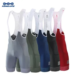 KEMALOCE Cycling Bib Shorts With Side Pockets Man Blue Grey Red Bike Gel Pad High Quality Compressed Bicycle Pants 240408