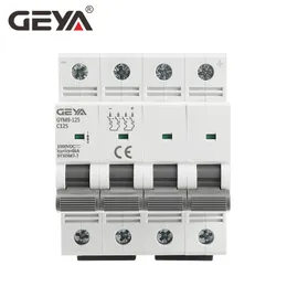 GEYA 4P 80A 100A 125A DC BREAKER DIN RAIL MCB 6KA 1000VDC CRUCE BREAKER GYM9-125 för solenergi