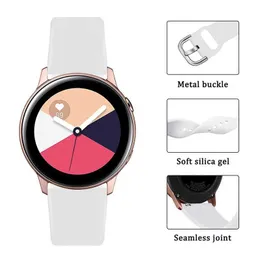 Посмотреть полосы 20 мм 22 -мм полосы для полосы для Samsung Galaxy Watch Active 2 3 46 мм 42 -мм шестерня S3 Pulsera Correa Bracelet Watch -Band Huawei GT2 Pro Loopl2404