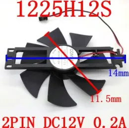 Soğutma Ücretsiz gönderim DC Fırçasız Fan 1225H12S 2pin 12V 0.2A 11.5mm İndüksiyon Ocak Soğutma Fanı