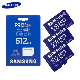 Карты Samsung Micro SD Card Pro Plus Оригинал 512 ГБ 256 ГБ 128 ГБ карты памяти для Nintendo Switch Steam Deck Rog Ally планшет DJI Camera