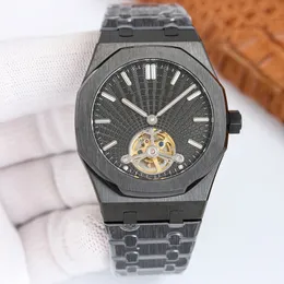 Luxo de 41mm de aço inoxidável relógio de diamante Men assista a movimento mecânico automático Sapphire Strap Strap Moda à prova d'água Montre de Luxe
