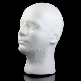 Мужская головка манекена белая полистирола пенопласта модель головы модели парик парик