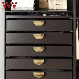 WV Moderne Messing Gold Dresser runde Schrank Tür Schublade Ziehen Küchenschrank Schrank Türgriff Möbelgriff Hardware 64m