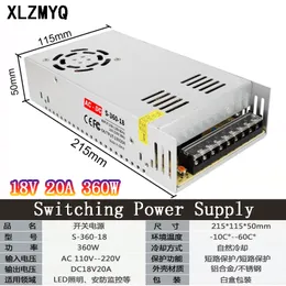 18 V Przełączanie zasilacza Transformator AC110V 220V na DC 18V 1A 2A 3A 5A 6A 10A 20A ZASILNIKA ADAPTER SMP SMP