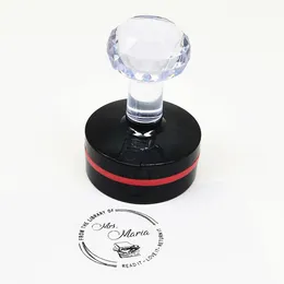 Round personalizado selo fotossensível Carimbo auto -tinto design de carimbo de borracha seu logotipo e texto para scrapbooking