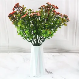 Buquê artificial de flores de milão para festas para festas falhas de férias em casa decorações de Natal plantas artificiais