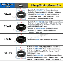 EZMTB MTB Fork SEAL 30 32 34 35 36 38 40mm Bike Dust Wiper Foam Ring Oil Seal Kit för FOX/ROCKSHOX/MANITOU/SR SUNTOUR FORK SET