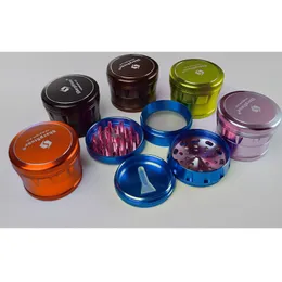 Colorful Dry Herb Grinders 63mm 4 layers Alliuminium Alloy Mental Grinder Tobacco Smoking Accessories Spacecase GR293