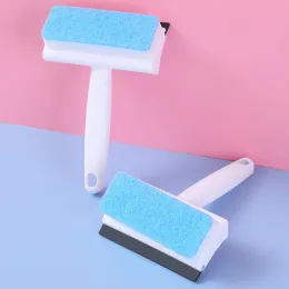Magic Window Glass Cleaning Brush Double-Sided Sponge Wiper Scraper Badrum Väggdusch Squeegee Mirror Scrubber Tools Tools