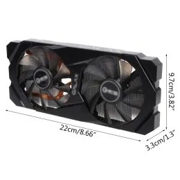 Pads 2pcs VGA FAN -графическая карта охлаждение вентилятор охлаждения для GeForce RTX 2060 2070 Super Will Gtx 1660 1660TI 4pin 12V вентилятор видеокарты