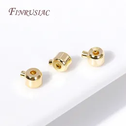 Bellek için toptan top uç kapağı 24x3mm 18k altın kaplı pirinç metal kıvrım boncuklar uç boncuklar takı için bulgular 240408